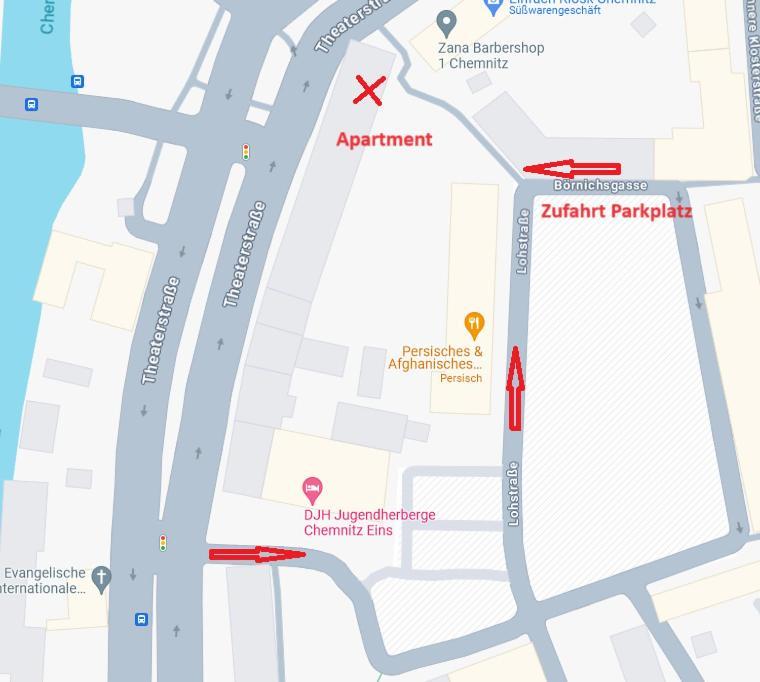 T21 - Apartment Direkt Im Zentrum Mit Parkplatz Chemnitz Kültér fotó